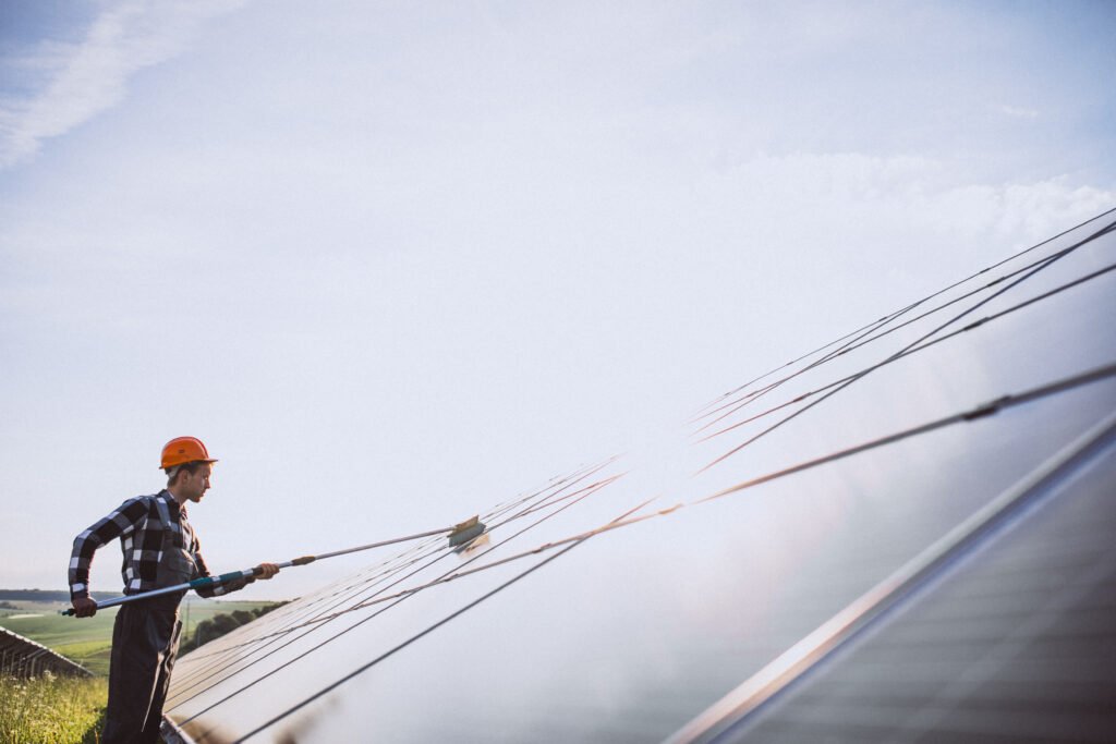 solar panel cleaning